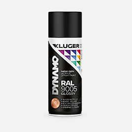 KLUGER DYNAMO Akrilik 400 Ml. Sprey Boya Parlak Siyah RAL 9005 (120) Glossy
