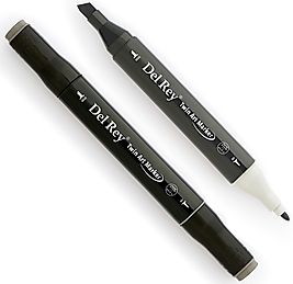 DEL REY GRAFİK MARKÖR TWIN MN-DRWG6 WARM GREY