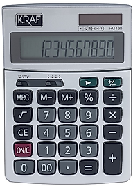 KRAF HESAP MAKİNESİ MASAÜSTÜ 12 HANE HM-130