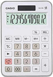 CASIO HESAP MAKİNESİ MASAÜSTÜ MX-12B-WE 12 HANE BEYAZ