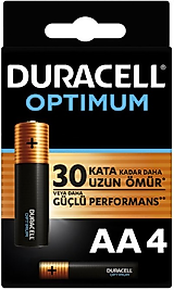 DURACELL PİL OPTIMUM 4 LÜ AA KALEM