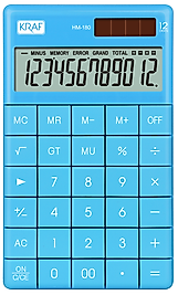 KRAF HESAP MAKİNESİ MASAÜSTÜ 12 HANE HM-180 BL MAVİ