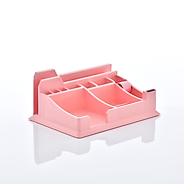 OPS KLM 302 MASAÜSTÜ ORGANİZER KALEMLİK BANTLIKLI PASTEL PEMBE