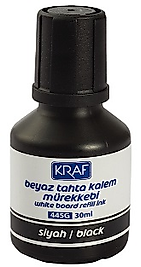 KRAF BEYAZ TAHTA KALEM MÜREKKEBİ 30ml 445G SİYAH