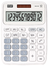 KRAF HESAP MAKİNESİ MASAÜSTÜ 12 HANE HM-185 WT BEYAZ