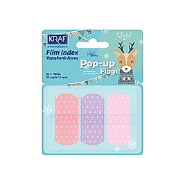 KRAF INDEX FILM (PP) 42x19MM POP-UP 3 RENK 20 YP PASTEL PUANTİYELİ 4219-1