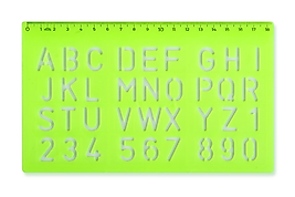 HATAS YAZI-HARF ŞABLONU BÜYÜK HARF 20 MM. 02258