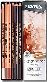 LYRA KURU BOYA REMBRANDT 6 LI METAL SKETCHING SET L2051060