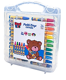 KRAF KIDS PASTEL BOYA 24 LÜ ÇANTALI KK525