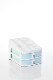 OPS CO 7200 ÇEKMECELİ ORGANİZER BEYAZ GÖVDE PASTEL MAVİ ÇEKMECE