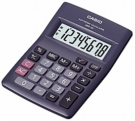 CASIO HESAP MAKİNESİ MASAÜSTÜ MW-5V BK 8 HANE