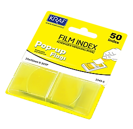 KRAF INDEX FILM (PP) 25x45MM POP-UP TEK RENK 50 YP SARI 2545-5