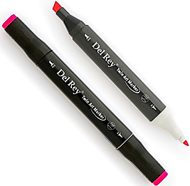 DEL REY GRAFİK MARKÖR TWIN MN-DR125 FLUORESCENT ROSE
