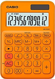 CASIO HESAP MAKİNESİ MASAÜSTÜ MS-20UC-RG 12 HANE Turuncu