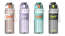 DODGE MATARA TRITAN 850 ML SİLİKON KEMERLİ (4 ASS.) DDG-DL-24638