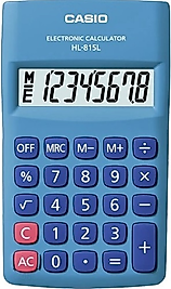 CASIO HESAP MAKİNESİ HL - 815L - Mavi