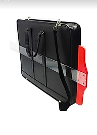 BBack Suni Deri Proje Çantası 40x55cm Siyah