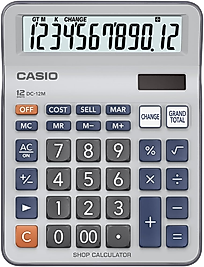 CASIO HESAP MAKİNESİ MASAÜSTÜ DC - 12M 12 Hane