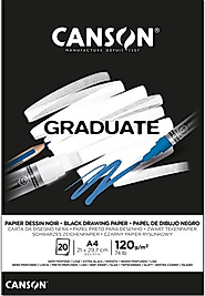 CANSON ÇİZİM BLOĞU GRADUATE SİYAH A4 120 GR 20 SF 400110386