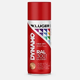 KLUGER DYNAMO Akrilik 40 Ml. Sprey Boya Kırmızı RAL 3001 (145)