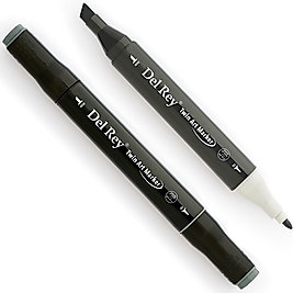 DEL REY GRAFİK MARKÖR TWIN MN-DRGG7 GREEN GREY