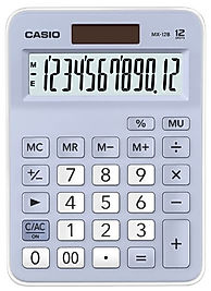 CASIO HESAP MAKİNESİ MASAÜSTÜ MX-12B-LB 12 HANE MAVİ