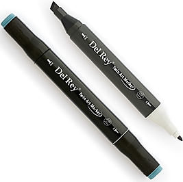 DEL REY GRAFİK MARKÖR TWIN MN-DRBG9 BLUE GREY