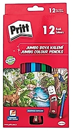 PRITT KURU BOYA JUMBO ÜÇGEN UZUN 12 RENK 1219733