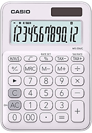 CASIO HESAP MAKİNESİ MASAÜSTÜ MS-20UC-WE 12 HANE Beyaz