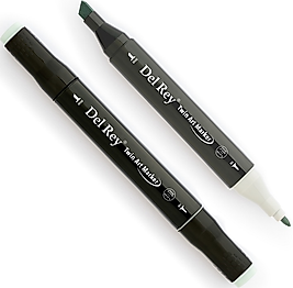 DEL REY GRAFİK MARKÖR TWIN MN-DRGG1 GREEN GREY