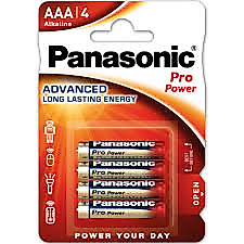 PANASONIC ALKALIN PRO POWER 1,5 Volt İnce Kalem Pil 4'lü ( LR03PPG/4BP)