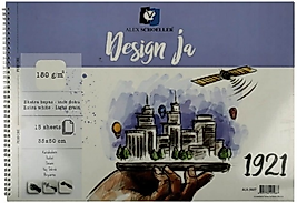 ALEX RESİM DEFTERİ DESİGN JA YAPIŞKANLI 180GR 35X50 SPİRALLİ 15 Lİ ALX-0687