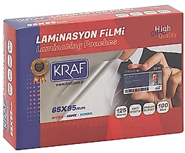 KRAF LAMİNASYON FİLMİ 65x95 MM 125 Mic. 100 LÜ 2126