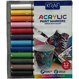 KRAF AKRİLİK MARKER 666 12'Lİ