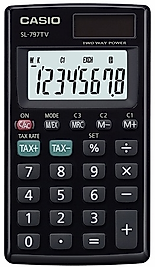 CASIO HESAP MAKİNESİ CEP TİPİ SL-797TV-BK 8 HANE